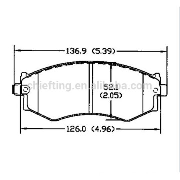 D462 OE No.41060-32R91 for Nissan Infiniti Hyundai Kia pride brake pad